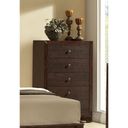 The appearance of Madison 5-Drawer Chest in Espresso designed by ACME in the transitional interior design. This brown piece of furniture was selected by 1StopBedrooms from Madison Collection to add a touch of cosiness and style into your home. Sku: 19576. Material: Wood.