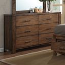 The appearance of Acme Merrilee Drawer Dresser in Oak designed by ACME in the transitional interior design. This brown piece of furniture was selected by 1StopBedrooms from Merrilee Collection to add a touch of cosiness and style into your home. Sku: 21685. Material: Wood.