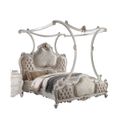 Picardy Eastern King Bed In Fabric and Antique Pearl