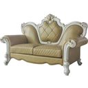 The appearance of Acme Picardy Loveseat With 3 Pillows designed by ACME in the transitional interior design. This butterscotch piece of furniture was selected by 1StopBedrooms from Picardy Collection to add a touch of cosiness and style into your home. Sku: 58211. Material: Upholstery.