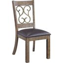 The appearance of Acme Raphaela Side Chair Set Of 2 In Weathered Cherry Finish designed by ACME in the transitional interior design. This weathered cherry piece of furniture  was selected by 1StopBedrooms from Raphaela Collection to add a touch of cosiness and style into your home. Sku: DN00981. Material: Wood.