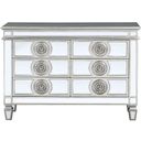 The appearance of Varian 6 Drawer Server In Mirrored And Antique Platinum designed by ACME in the glam interior design. This antique platinum piece of furniture was selected by 1StopBedrooms from Varian Collection to add a touch of cosiness and style into your home. Sku: 66159. Material: Wood.