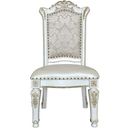 Vendom PU Upholstery Side Chair set Of 2 In Antique Pearl Finish
