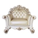 The appearance of Acme Vendome Chair With 1 Pillow designed by ACME in the transitional interior design. This antique pearl piece of furniture  was selected by 1StopBedrooms from Vendome Collection to add a touch of cosiness and style into your home. Sku: LV01326. Material: Wood.