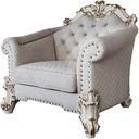 The appearance of Acme Vendome Ii Chair With 2 Pillows designed by ACME in the transitional interior design. This ivory piece of furniture  was selected by 1StopBedrooms from Vendome Ii Collection to add a touch of cosiness and style into your home. Sku: LV01331. Material: Wood.