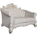 The appearance of Acme Vendome Ii Loveseat With 4 Pillows designed by ACME in the transitional interior design. This ivory piece of furniture  was selected by 1StopBedrooms from Vendome Ii Collection to add a touch of cosiness and style into your home. Sku: LV01330. Material: Wood.