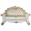 The appearance of Acme Vendome Loveseat With 3 Pillows designed by ACME in the transitional interior design. This antique pearl piece of furniture  was selected by 1StopBedrooms from Vendome Collection to add a touch of cosiness and style into your home. Sku: LV01325. Material: Wood.