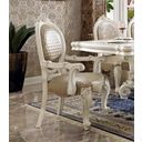The appearance of Acme Versailles Arm Chair Set of 2 In Bone White Finish designed by ACME in the transitional interior design. This white piece of furniture was selected by 1StopBedrooms from Versailles Collection to add a touch of cosiness and style into your home. Sku: DN01390. Material: Wood.