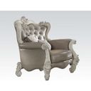 The appearance of Versailles Chair With 2 Pillows In White designed by ACME in the rustic / southwestern interior design. This white piece of furniture was selected by 1StopBedrooms from Versailles Collection to add a touch of cosiness and style into your home. Sku: 52127. Material: Upholstered.