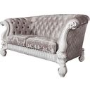 The appearance of Versailles Loveseat With 5 Pillows In Ivory and White designed by ACME in the transitional interior design. This ivory and white piece of furniture was selected by 1StopBedrooms from Versailles Collection to add a touch of cosiness and style into your home. Sku: LV01395. Material: Wood.