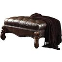 The appearance of Acme Versailles Ottoman D.Brown PU and Cherry Oak designed by ACME in the rustic / southwestern interior design. This brown piece of furniture was selected by 1StopBedrooms from Versailles Collection to add a touch of cosiness and style into your home. Sku: 96538. Material: Vinyl.