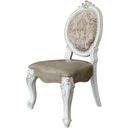 The appearance of Acme Versailles Side Chair Set of 2 In Bone White Finish designed by ACME in the transitional interior design. This white piece of furniture was selected by 1StopBedrooms from Versailles Collection to add a touch of cosiness and style into your home. Sku: DN01389. Material: Wood.