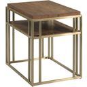 The appearance of Brighton Chairside Table In Cacao designed by Kincaid in the transitional interior design. This cacao piece of furniture  was selected by 1StopBedrooms from Brighton Collection to add a touch of cosiness and style into your home. Sku: 114-918. Material: Metal.