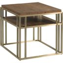 The appearance of Brighton End Table In Cacao designed by Kincaid in the transitional interior design. This cacao piece of furniture  was selected by 1StopBedrooms from Brighton Collection to add a touch of cosiness and style into your home. Sku: 114-915. Material: Metal.