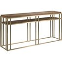 The appearance of Brighton Sofa Table In Cacao designed by Kincaid in the transitional interior design. This cacao piece of furniture  was selected by 1StopBedrooms from Brighton Collection to add a touch of cosiness and style into your home. Sku: 114-925. Material: Metal.