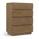 Adagio Solid Wood and Oak Veneer Chest In Brown