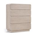 Adagio Solid Wood and Oak Veneer Chest In Natural