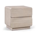 Adagio Solid Wood and Oak Veneer Nightstand In Natural