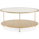 The appearance of Adele Round Cocktail Table In Gold designed by Century Furniture in the transitional interior design. This gold piece of furniture was selected by 1StopBedrooms from Monarch Collection to add a touch of cosiness and style into your home. Sku: MN5576. Material: Metal.