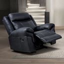 The appearance of Agata Glider Recliner In Black designed by Furniture of America in the transitional interior design. This black piece of furniture was selected by 1StopBedrooms from Agata Collection to add a touch of cosiness and style into your home. Sku: NX6001BK-CH. Material: Leather.