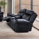 The appearance of Agata Loveseat In Black designed by Furniture of America in the transitional interior design. This black piece of furniture was selected by 1StopBedrooms from Agata Collection to add a touch of cosiness and style into your home. Sku: NX6001BK-LV. Material: Leather.