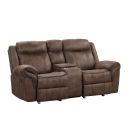 The appearance of Agata Loveseat In Brown designed by Furniture of America in the transitional interior design. This brown piece of furniture was selected by 1StopBedrooms from Agata Collection to add a touch of cosiness and style into your home. Sku: NX6001BR-LV. Material: Leather.
