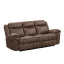 The appearance of Agata Sofa In Brown designed by Furniture of America in the transitional interior design. This brown piece of furniture was selected by 1StopBedrooms from Agata Collection to add a touch of cosiness and style into your home. Sku: NX6001BR-SF. Material: Leather.