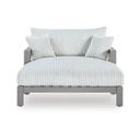 The appearance of Agoda Pearl Outdoor Chaise Lounge with Cushion In Gray designed by Signature Design by Ashley in the modern / contemporary interior design. This gray piece of furniture was selected by 1StopBedrooms from Agoda Pearl Collection to add a touch of cosiness and style into your home. Sku: NCP695-815. Material: Fabric.