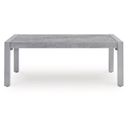 The appearance of Agoda Pearl Outdoor Coffee Table In Gray designed by Signature Design by Ashley in the modern / contemporary interior design. This gray piece of furniture was selected by 1StopBedrooms from Agoda Pearl Collection to add a touch of cosiness and style into your home. Sku: NCP695-701. Material: Metal. Table Top Shape: Rectangular.
