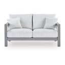 The appearance of Agoda Pearl Outdoor Loveseat with Cushion In Gray designed by Signature Design by Ashley in the modern / contemporary interior design. This gray piece of furniture was selected by 1StopBedrooms from Agoda Pearl Collection to add a touch of cosiness and style into your home. Sku: NCP695-835. Material: Fabric.