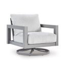 The appearance of Agoda Pearl Outdoor Swivel Chair with Cushion In Gray designed by Signature Design by Ashley in the modern / contemporary interior design. This gray piece of furniture was selected by 1StopBedrooms from Agoda Pearl Collection to add a touch of cosiness and style into your home. Sku: NCP695-821. Material: Fabric.