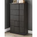 Agrander Five Drawer Chest In Dark Brown