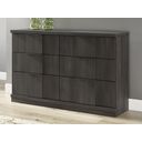 Agrander Six Drawer Dresser In Dark Brown