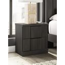 Agrander Two Drawer NightStand In Dark Brown