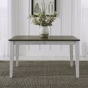 The appearance of Al Fresco Rectangular Leg Table In Graphite and White designed by Liberty in the transitional interior design. This graphite/white piece of furniture was selected by 1StopBedrooms from Al Fresco Collection to add a touch of cosiness and style into your home. Sku: 741-T4074. Table Top Shape: Rectangular. Size: 74" x 40". Material: Solid Rubberwood.