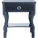 The appearance of Alaia Navy One Drawer Nightstand designed by Safavieh in the traditional interior design. This navy piece of furniture was selected by 1StopBedrooms from Theron Collection to add a touch of cosiness and style into your home. Sku: FOX6275D. Material: Iron.