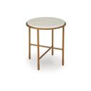 The appearance of Alben End Table In Antique Gold designed by Signature Design by Ashley in the transitional interior design. This antique gold piece of furniture  was selected by 1StopBedrooms from Alben Collection to add a touch of cosiness and style into your home. Sku: T643-6. Material: Metal.