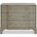 The appearance of Albion Nightstand - 36.5" designed by Bernhardt in the traditional interior design. This pewter piece of furniture was selected by 1StopBedrooms from Albion Collection to add a touch of cosiness and style into your home. Sku: 311230. Material: Wood.