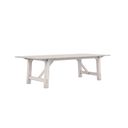The appearance of Alcove Trestle Dining Table In White designed by A.R.T. in the traditional interior design. This white piece of furniture was selected by 1StopBedrooms from Alcove Collection to add a touch of cosiness and style into your home. Sku: 321238-2817. Material: Wood. Table Top Shape: Rectangular. Size: 42" x 100".