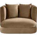 Alder Velvet Chair In Beige Velvet