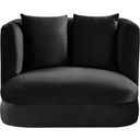 The appearance of Alder Velvet Chair In Black Velvet designed by Meridian in the modern / contemporary interior design. This black velvet piece of furniture was selected by 1StopBedrooms from Alder Collection to add a touch of cosiness and style into your home. Sku: 699Black-C. Material: Velvet.