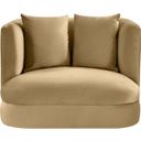 The appearance of Alder Velvet Chair In Camel designed by Meridian in the modern / contemporary interior design. This camel piece of furniture was selected by 1StopBedrooms from Alder Collection to add a touch of cosiness and style into your home. Sku: 699Camel-C. Material: Velvet.