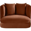 The appearance of Alder Velvet Chair In Cognac Velvet designed by Meridian in the modern / contemporary interior design. This cognac velvet piece of furniture was selected by 1StopBedrooms from Alder Collection to add a touch of cosiness and style into your home. Sku: 699Cognac-C. Material: Velvet.