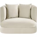 Alder Velvet Chair In Cream Velvet
