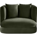 Alder Velvet Chair In Green Velvet
