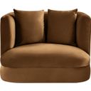 Alder Velvet Chair In Saddle