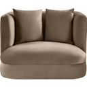 The appearance of Alder Velvet Chair In Taupe designed by Meridian in the modern / contemporary interior design. This taupe piece of furniture  was selected by 1StopBedrooms from Alder Collection to add a touch of cosiness and style into your home. Sku: 699Taupe-C. Material: Velvet.