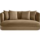 Alder Velvet Loveseat In Beige Velvet