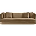 Alder Velvet Sofa In Beige Velvet