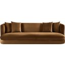 Alder Velvet Sofa In Saddle